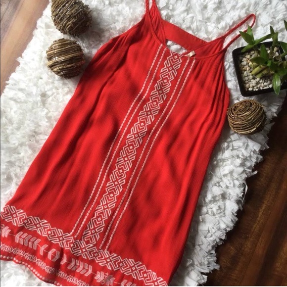 Skies Are Blue Dresses & Skirts - ♦️SOLD‼️Skies are Blue Boho Dress  Stitch Fix Red